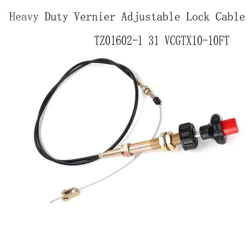 TZ01602-1 31 VCGTX10-10FT Heavy Duty Vernier Adjustable Lock Cable Throttle Cable Truck Accessories