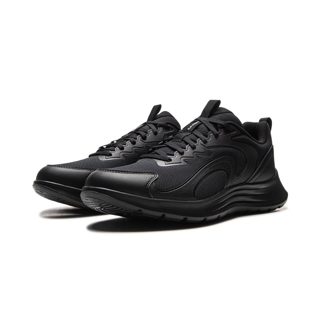 Li Ning Light Feather FW Cushioning Slip Resistant Abrasion Resistant Breathable Low Top Running Shoes Men's Black ARSV133-5