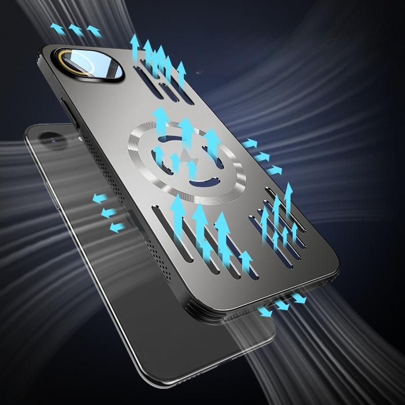 Case For iPhone 16e Metal Heat Dissipation Shockproof Magnetic Case For iPhone 16 E 15 14 Plus 13 12 Pro Max Magsafe Aluminium Alloy Hard Cover