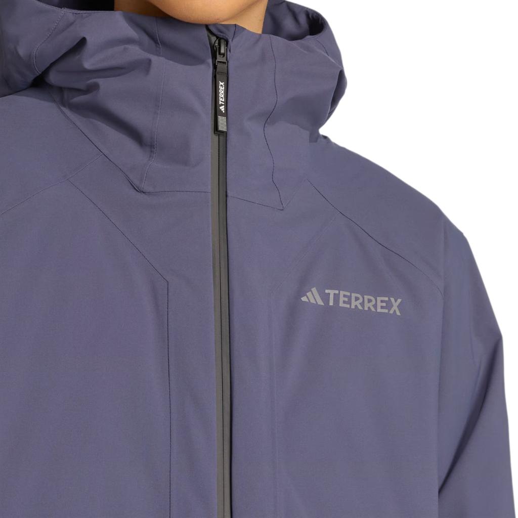 Adidas Terrex Climaproof Three-In-One Skin-Friendly Comfortable Waterproof Windproof Durable Warm Jacket Men Jacket Dark-Blue KC8491