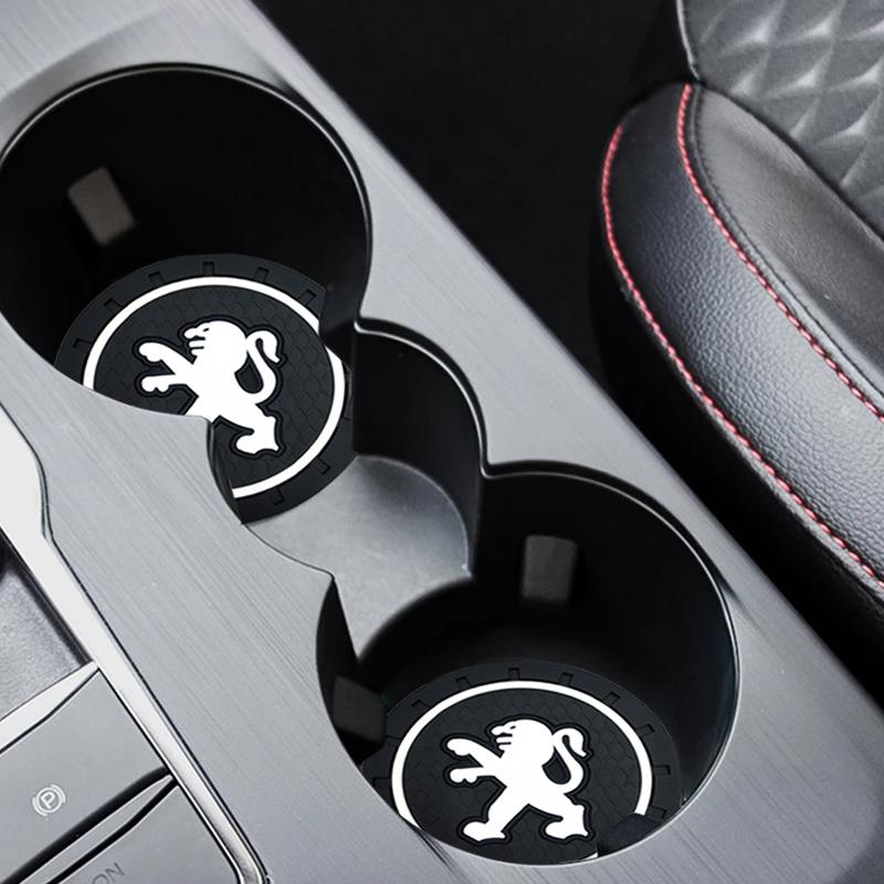 Auto-Getränkeuntersetzer Anti-Rutsch Flaschenhalter Untersetzer Auto Zubehör Für Peugeot 308 408 508 RCZ 208 3008 2008 206 207 108 406 407 408 206 207 208 306 307