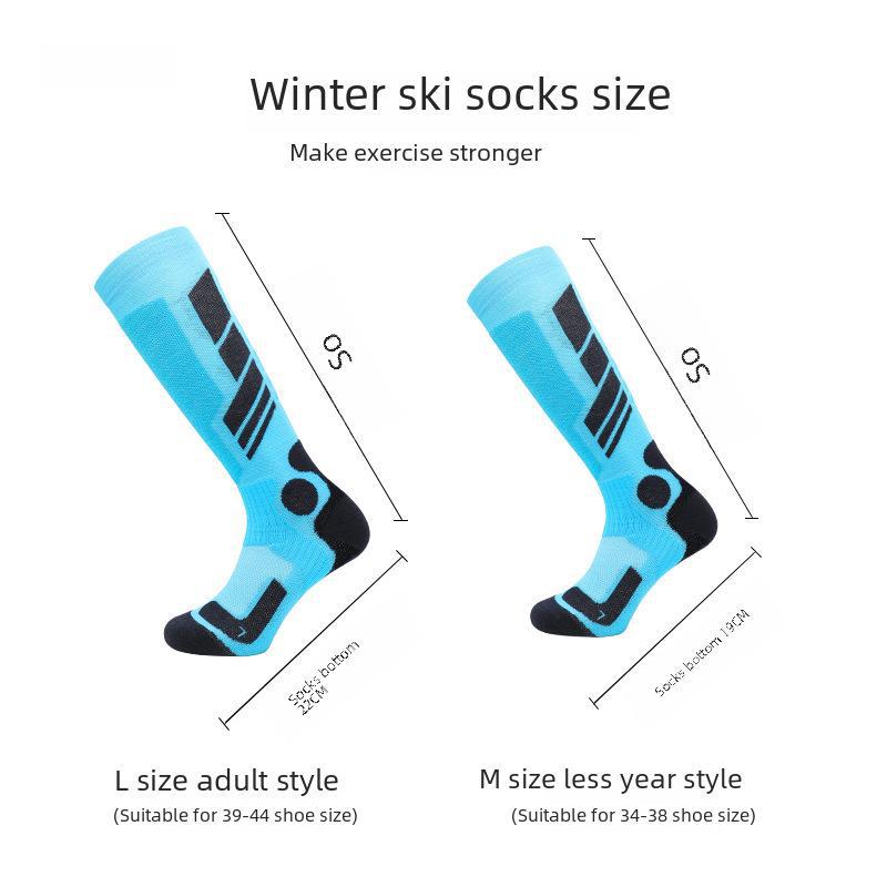 Men's Winter Ski Socks - Thick, Warm, Sweat-Absorbing, High Tube Acrylic Snow Sports Socks.