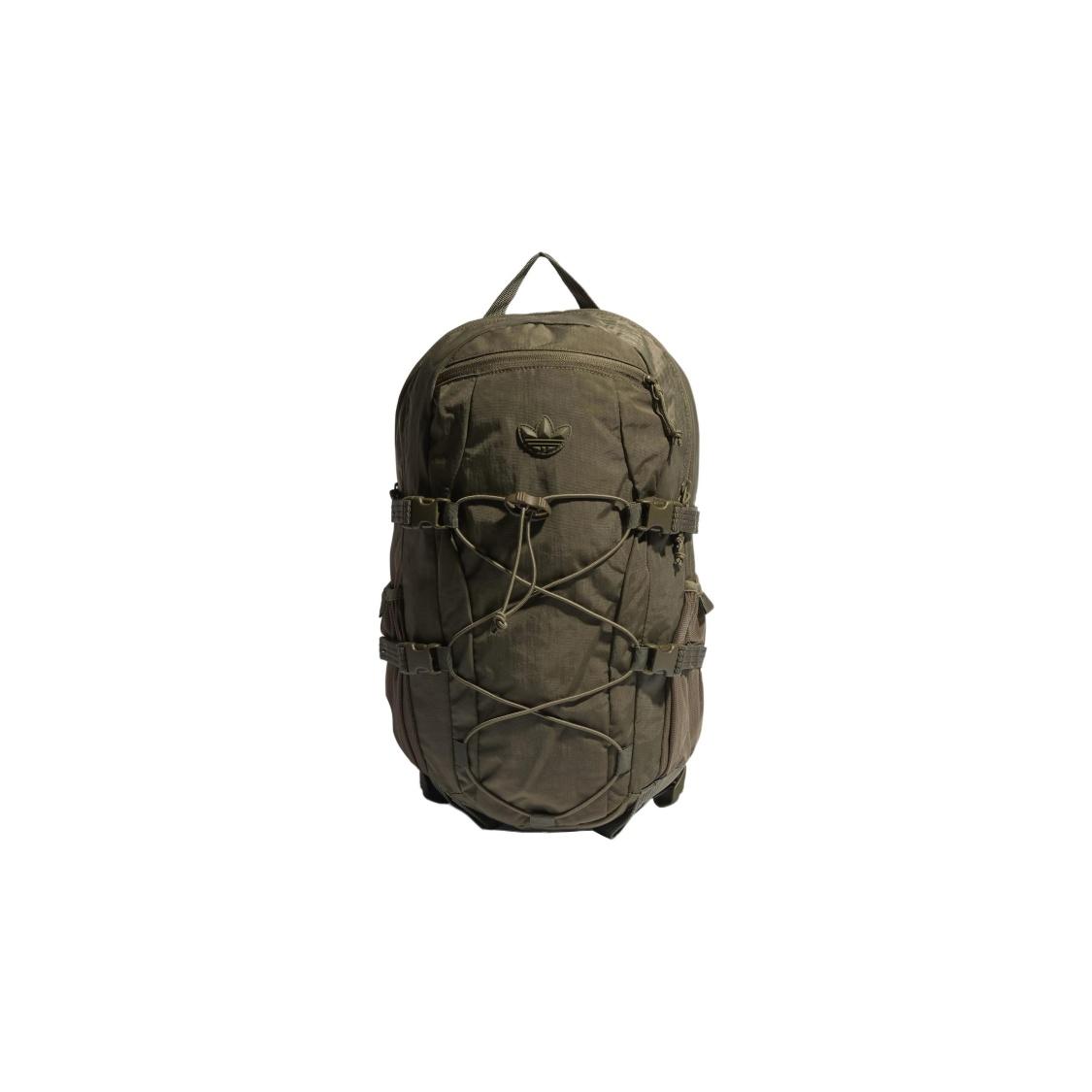 Adidas Originals Trefoil Recycled Nylon Plain Weave Backpack Regular Unisex Olive Olive