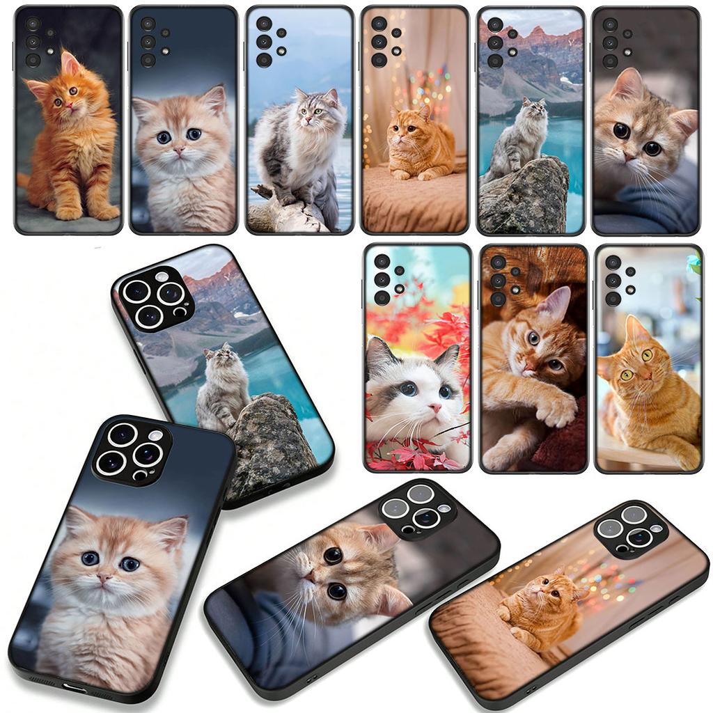 Kitten Cat Cover Phone Case for Samsung Galaxy A07 A13 A12 A14 A23 A42 A50 A51 A52 A53 A70 A71 A72 A21S A04 Note 20 9 8 10