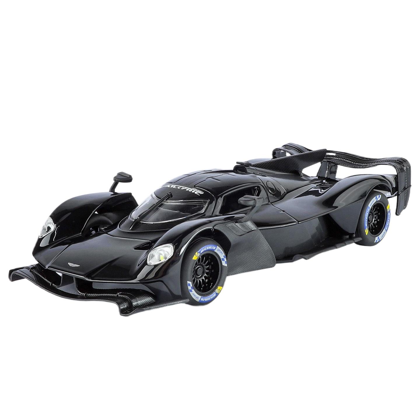 

Масштаб 1/24 Литая модель спортивного автомобиля Aston Martin Valkyrie из сплава, игрушка со звуком и светом, подарок на день рождения для детей, мальчиков, домашний декор чёрный