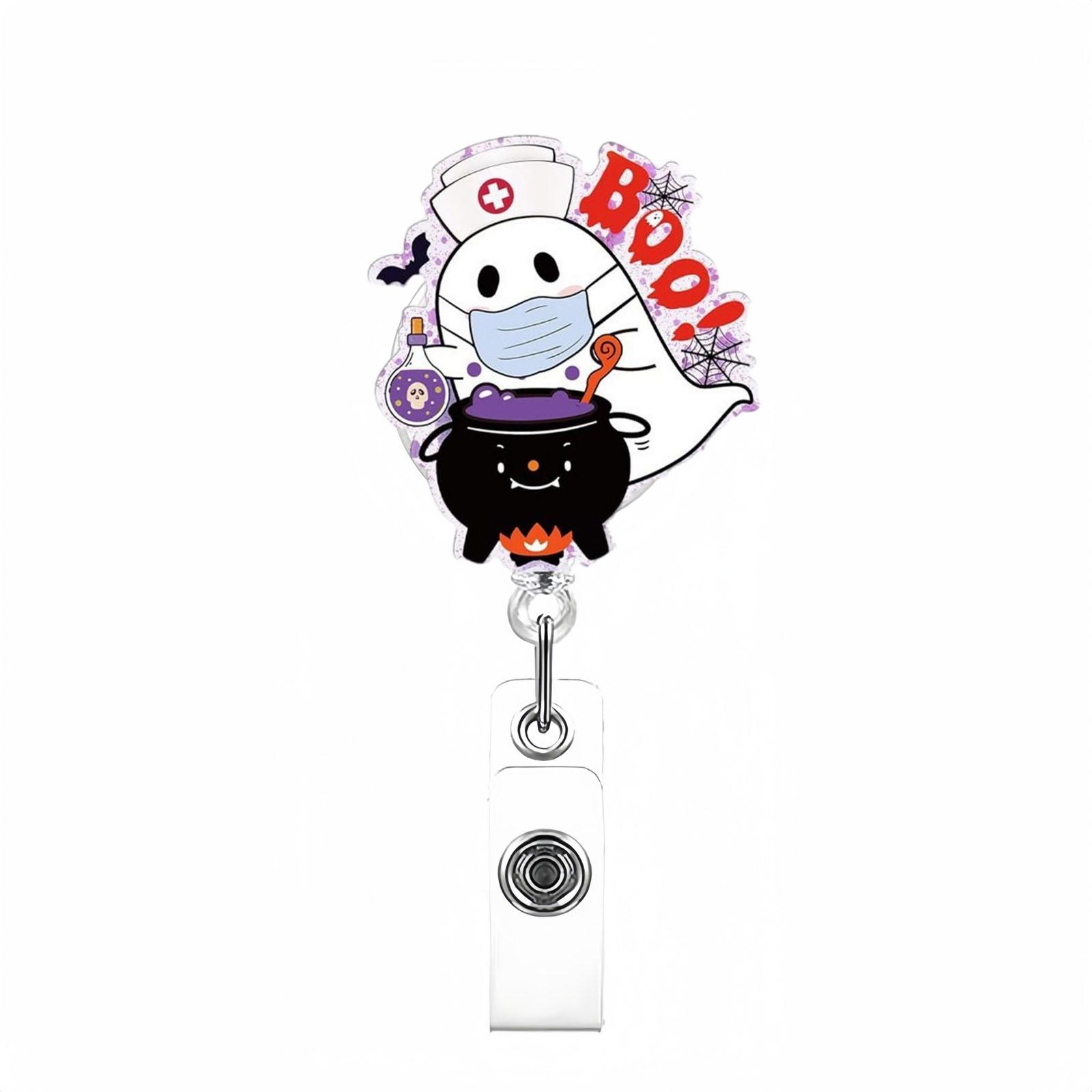 

Acrylic Telescopic Chest Card, Identification Badge Clip, Easy To Pull Buckle One Size