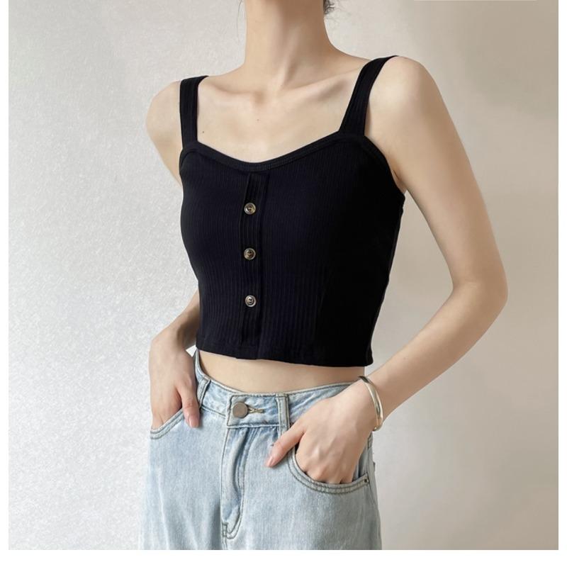 Rayon Short Padded Camisole Tank Top