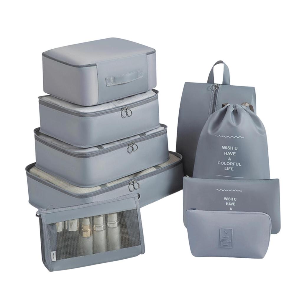 7/8/9-piece Set Travel Storage Bags,Digital Toiletries Shoes Clothes Organizer bag Suitcase Clothes Tidy Pouch,Packing Cubes Set