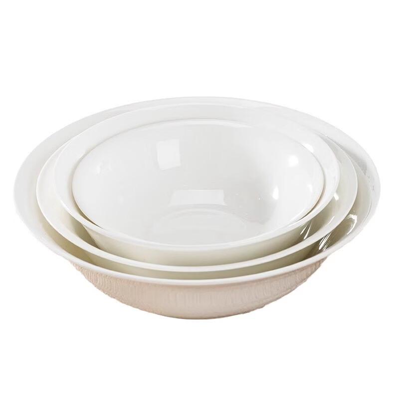 White Underglaze Bone China 8-Inch Dinner Bowls (Set of 2)