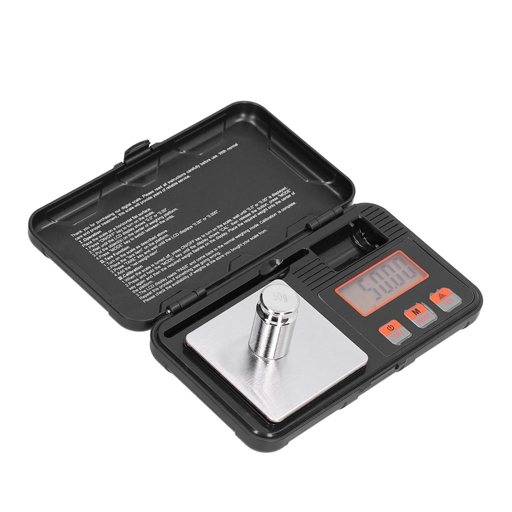 200g/0.01g Jewelry Scale LCD Display Mini Portable Electronic Balance Scale with Weight Tweezers