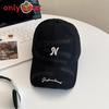 Casual Korean Embroidered Baseball Cap With Sunblock And Foldable Feature For Spring Outings