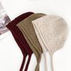 Simple knitted wool hat children's autumn and winter new warm and cold ear protection hat showing the face small headgear