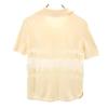 Salvatore Ferragamo Silk Blend Border Pattern Short Sleeve Knit M Sweater Women Used