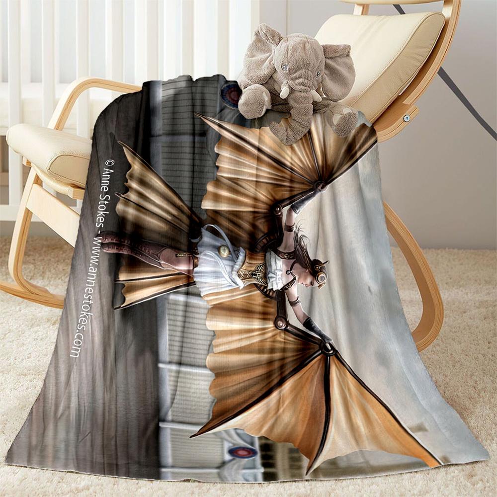 Gothic Style Blanket Soft Warm Cozy Perfect for Chair Bedding Livingroom for All Seasons Playful Design Gift for Travel Home Birthdays