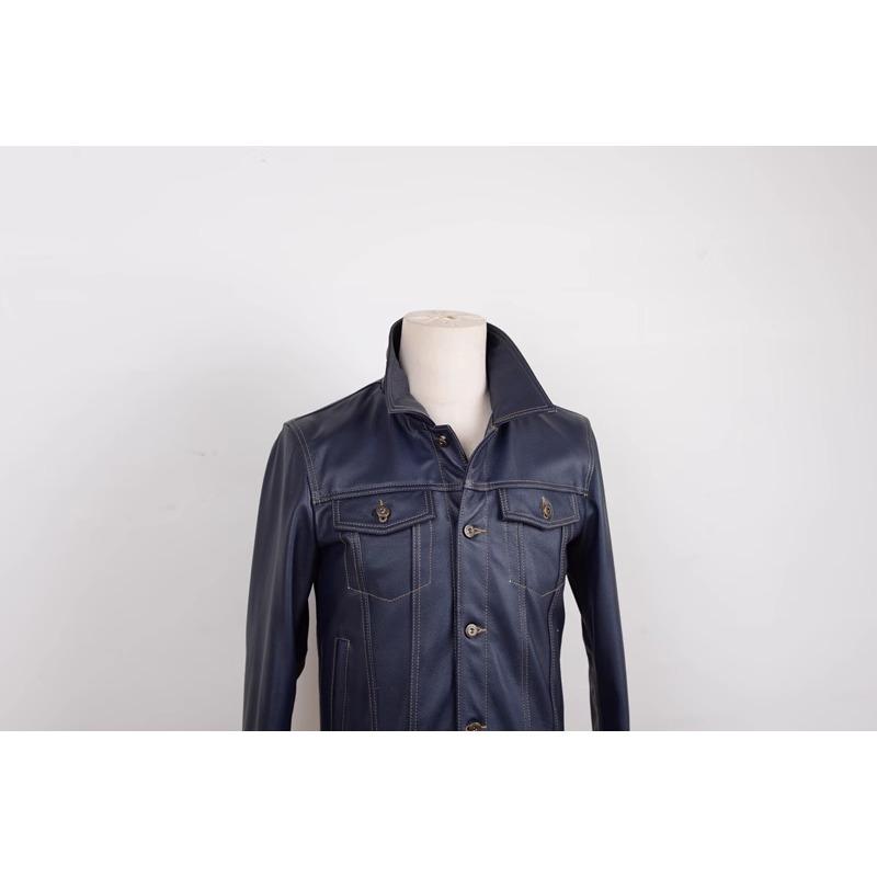 Chinese Size Classic 507 Men Leather Jacket Genuine Cowhide Slim Short Spring Autumn