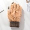Unisex Korean Thick Knitted Wool Touchscreen Gloves for Autumn & Winter