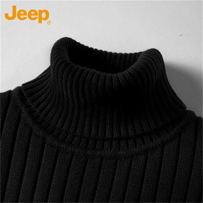Jeep Men's High-Neck Thermal Knitted Sweater