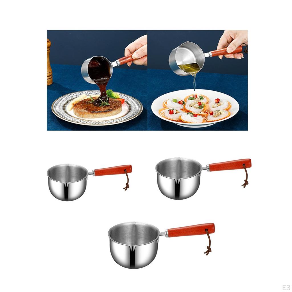 Oil Small Pot Fried Egg Pan Non-Stick Multipurpose Butter Melting Stainless Steel Milk