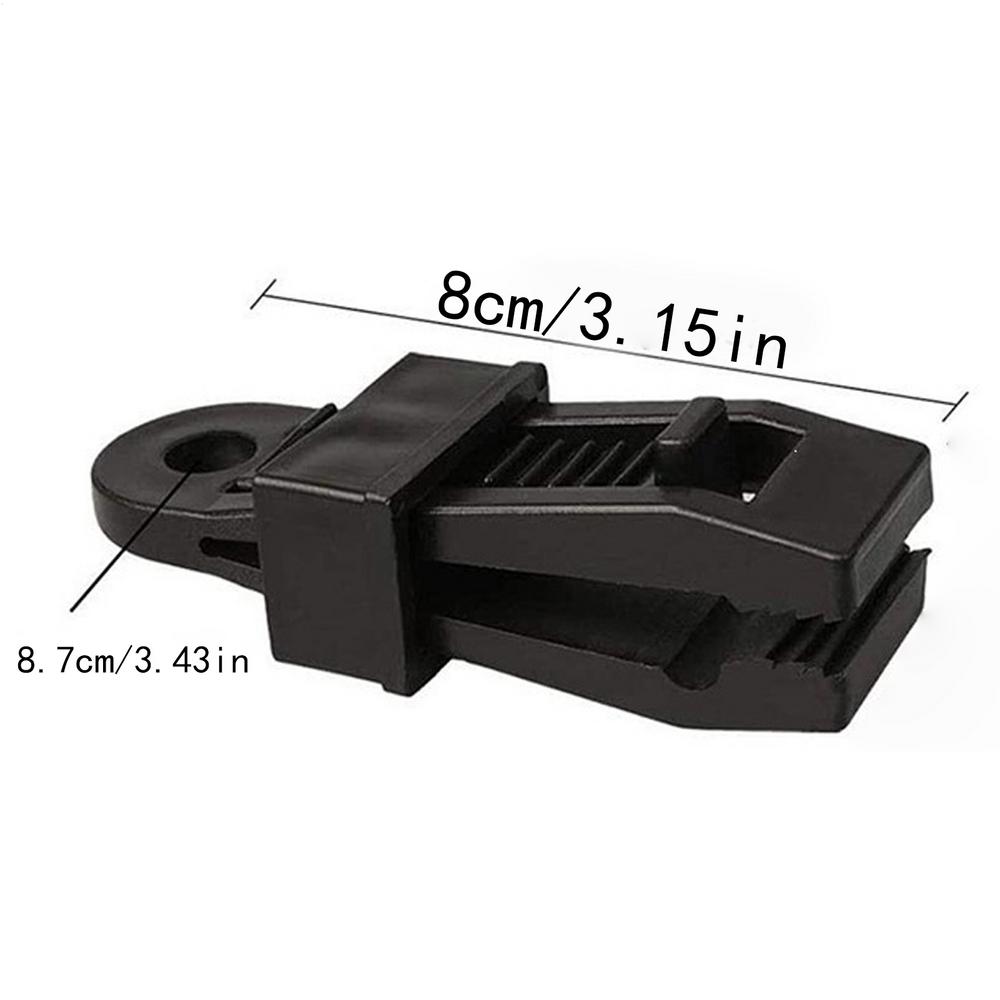 15PCS Shade Cloth Plastic Clip Adjustable  Elastic Wind Rope Buckle Canopy Windproof Fixing Lock Grip Camping Accessorie