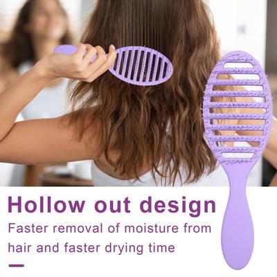 Vented Hair Brush Portable Anti-static Thin Thick Curly Long Wet Dry Hair Blow Drying Paddle Brush Women Girls Scalp Massage Hair Styling Detangling