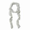 White Beige Lace Neck Scarf Flower Ribbon Headband Trendy Photo-Ready Shawl  Spring Summer