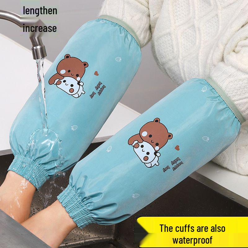 Winter Hugging Bear Stain-Resistant, Durable, Waterproof, Oil-Proof Kitchen Sleeves
