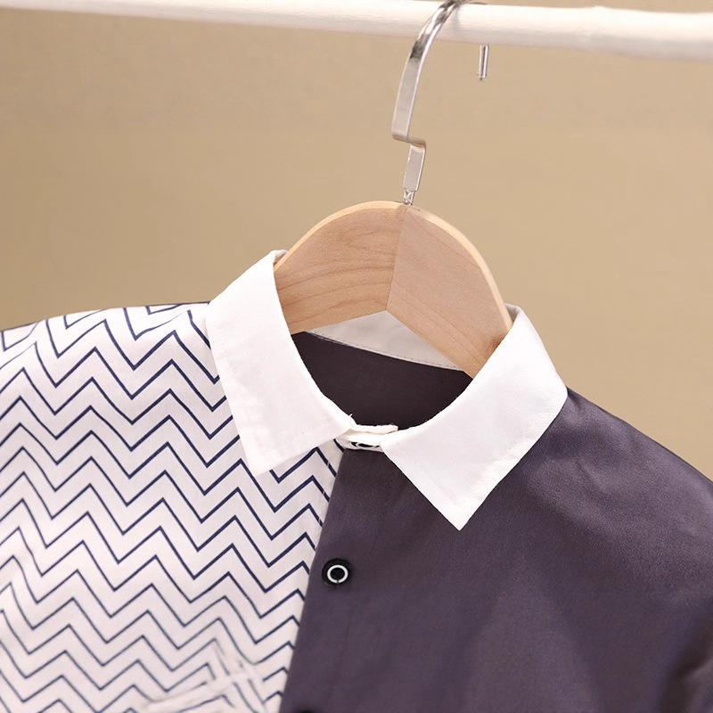 Boys Korean Striped Long Sleeve Shirt Thin Spring Autumn Baby Fashion Top Jacket