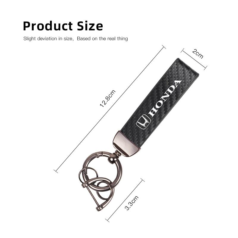 Carbon Fiber Leather Keyrings Car Keychain Accessories For Honda Civic FIT Accord Prelude CRV 5th City CRZ CRX Jazz HRV Pilot TO0