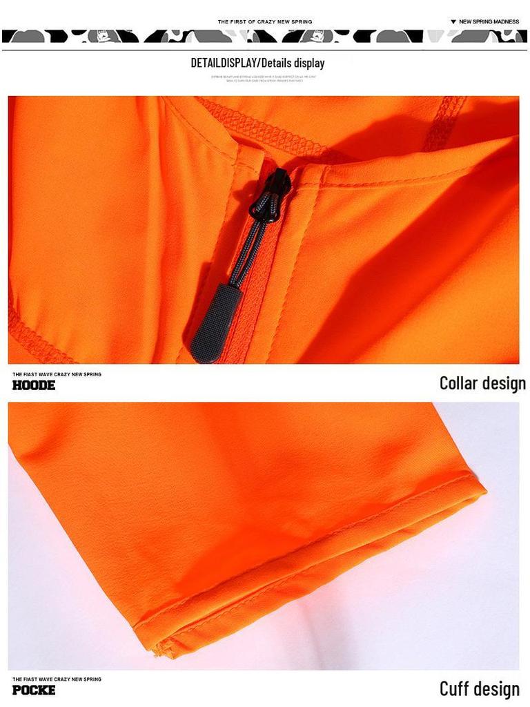 2025 Sommer Paar Schnelltrocknende Laufjacke mit Kapuze und Reflektoren für Sonnenschutz