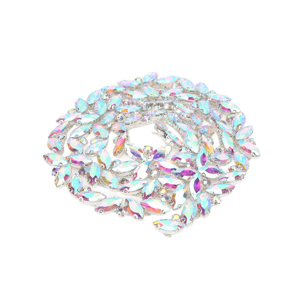 Glass Claw Chain High Hardness Color Single Row Rhinestone Strips for Clothing Shoes Jewelry