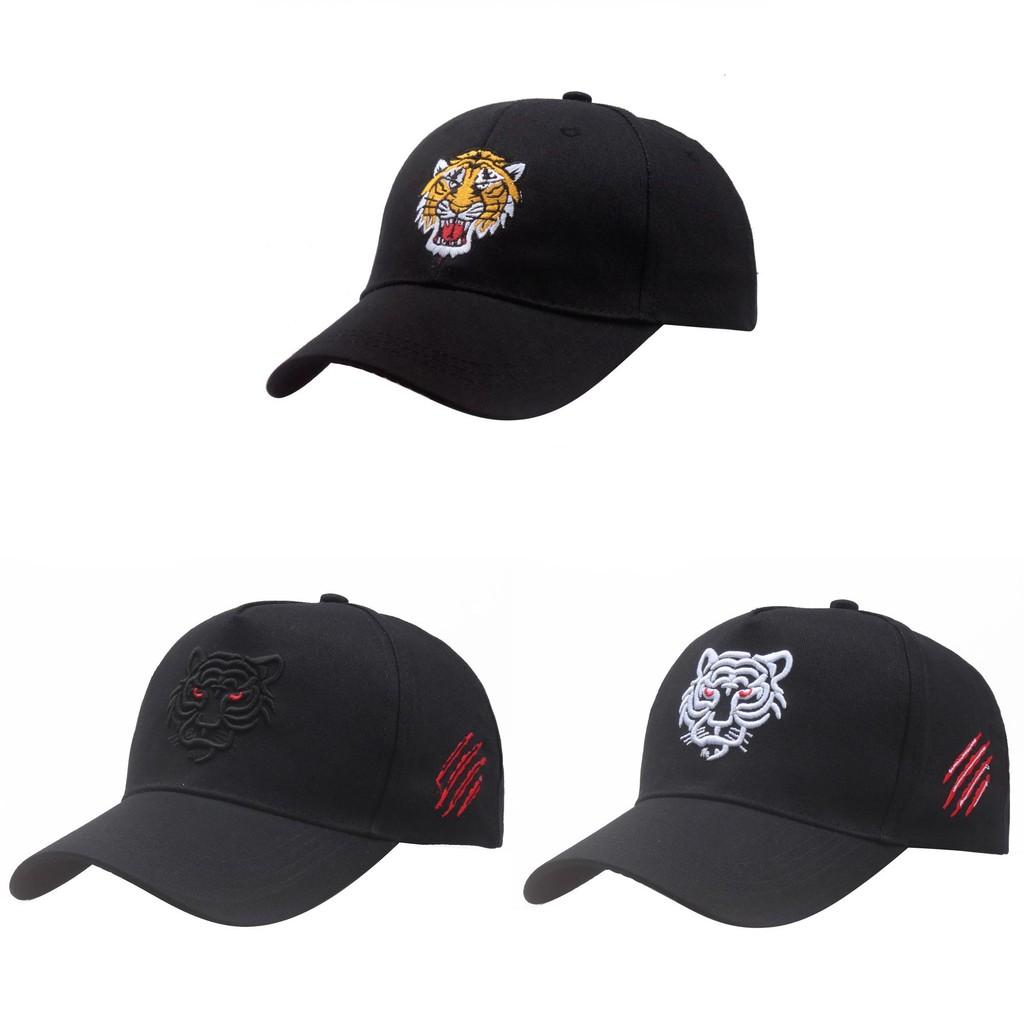 Tiger Head Embroidered Mesh Cap For Camping And Hiking Mens Outdoor Sports Hat