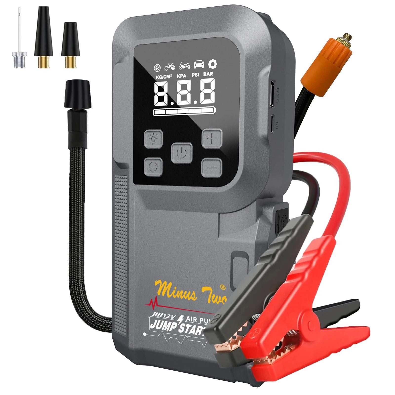 Heavy Duty Car Jump Starter Multifunctional Vehicle Emergency Tool 6000mAh Black
