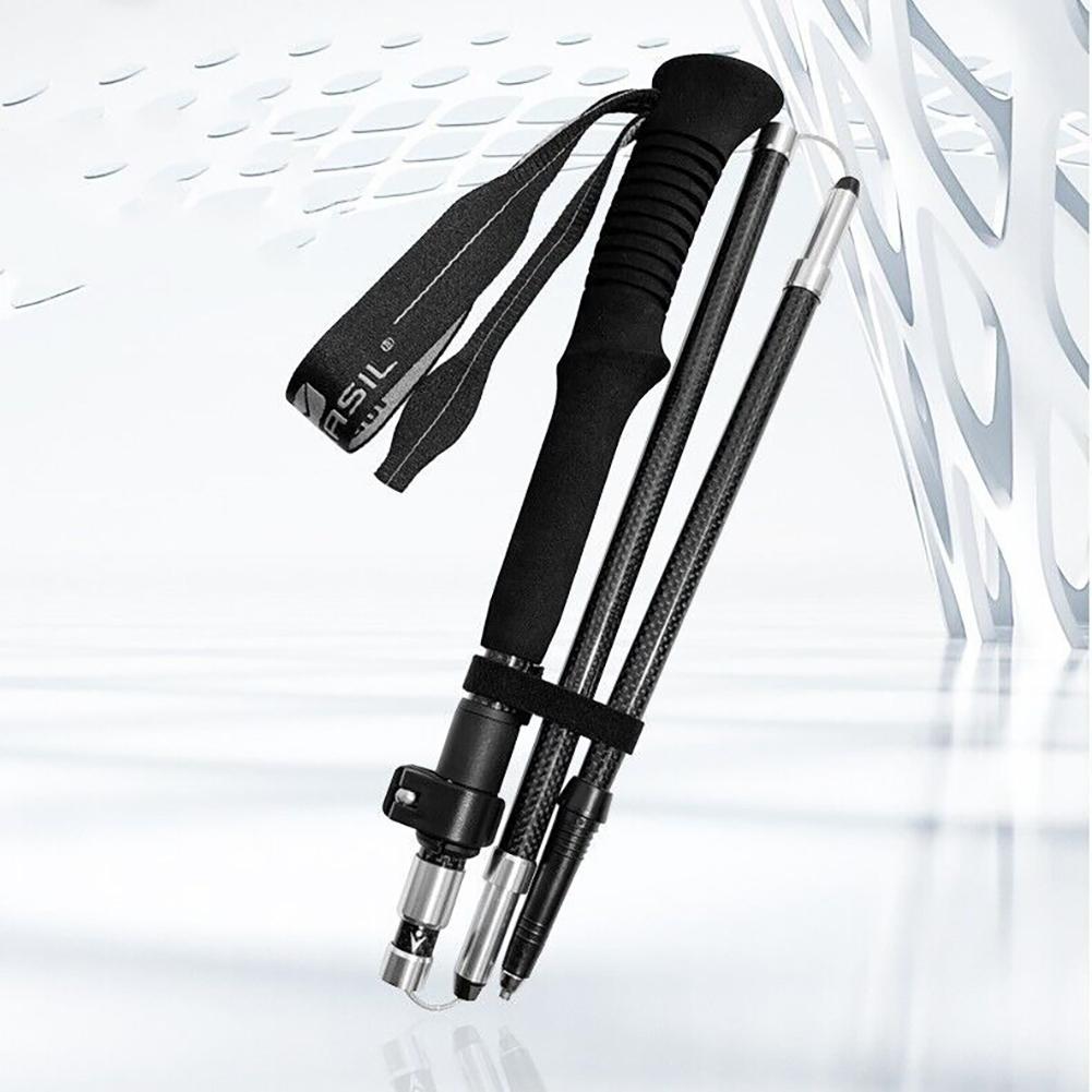 Trekking Pole Lightweight Collapsible Hiking Pole Ultra Strong 3K Carbon Fiber Fast