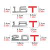 1Pcs 1.3T - 3.0T  Premium Metal Car Side Fender Rear Trunk Emblem Badge Decals for Any Vehicle