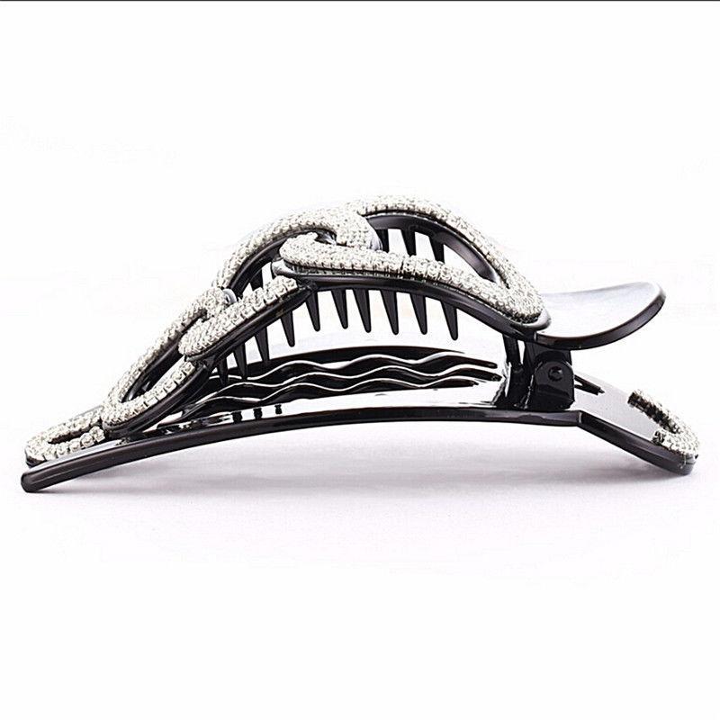 2PCS Elegant Full Crystal Hair Clips Rhinestone Hair Clamp Claw Headwear Pin 2PCS Elegant Full Crystal Hair Clips Rhinestone Hair Clamp Claw Headwear Pin
