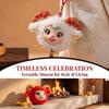 Fluffy New Year Mascot 10cm New Year Plush Pendant Stuffed Backpack Keychain  Bag Key Decor