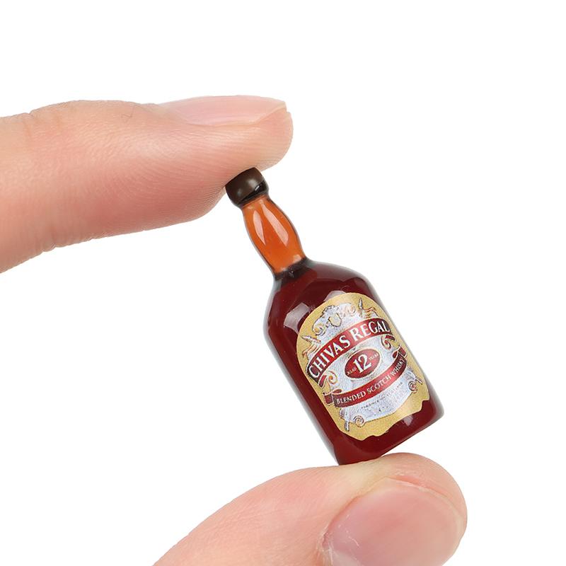 10Pcs Mini Wine Bottles Model Dollhouse Miniature 1:12 For Doll House Decoration