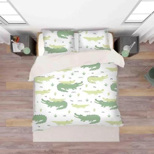 Crocodile Duvet Cover Set Bed Decoration First Choice Gift Suitable For Children Boys Girls And Adults Soft Warm And Breathable