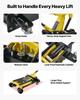 Low Profile Floor Jack, 2 Ton Capacity, Steel Racing Floor Jack with Single Piston Quick Lift Pump & Wheels, Hydraulic Trolley Car Lift for Cars,