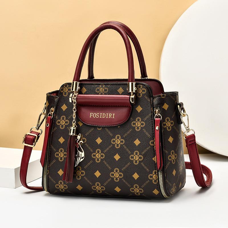 2023 New Style Women's Handbag Large Capacity Shoulder Bag Fashion Street Trend Pu Material Mom Bag