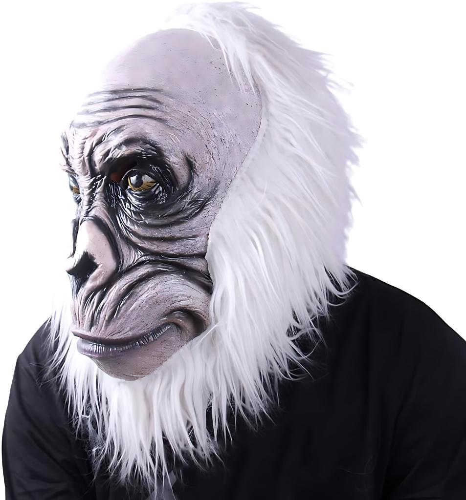 Weiße Affenlatexmaske, Party-Tier Affenmaske