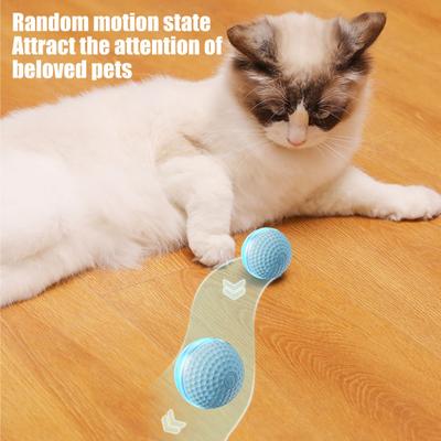 Elektrická kutálející se míček hračka pro kočky Automaticky se pohybující chytrý míček se světlem Interaktivní dráždidlo pro koťata pro kočky žijící v bytě Úleva od nudy