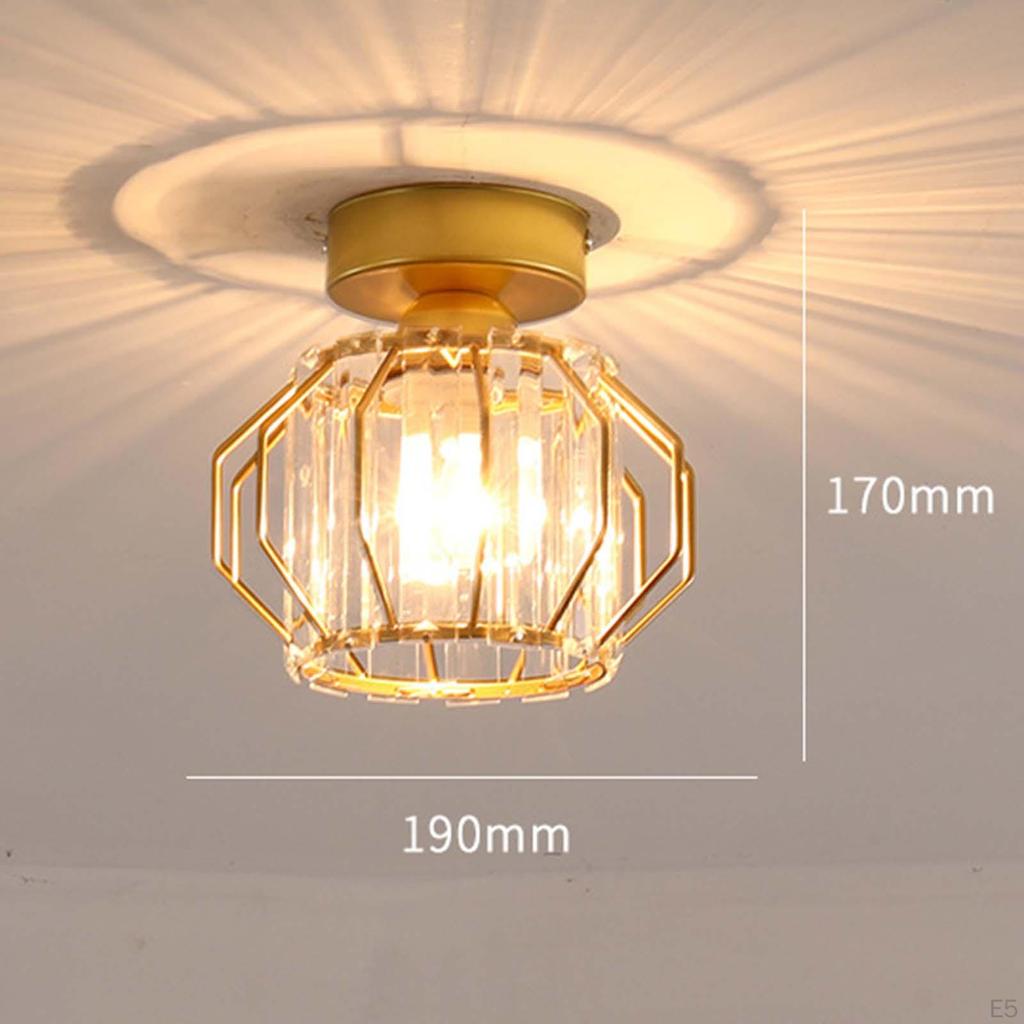 Crystal Ceiling Light Close to Fixture Lamp Shade Lighting Cover for Aisle Room Entryway