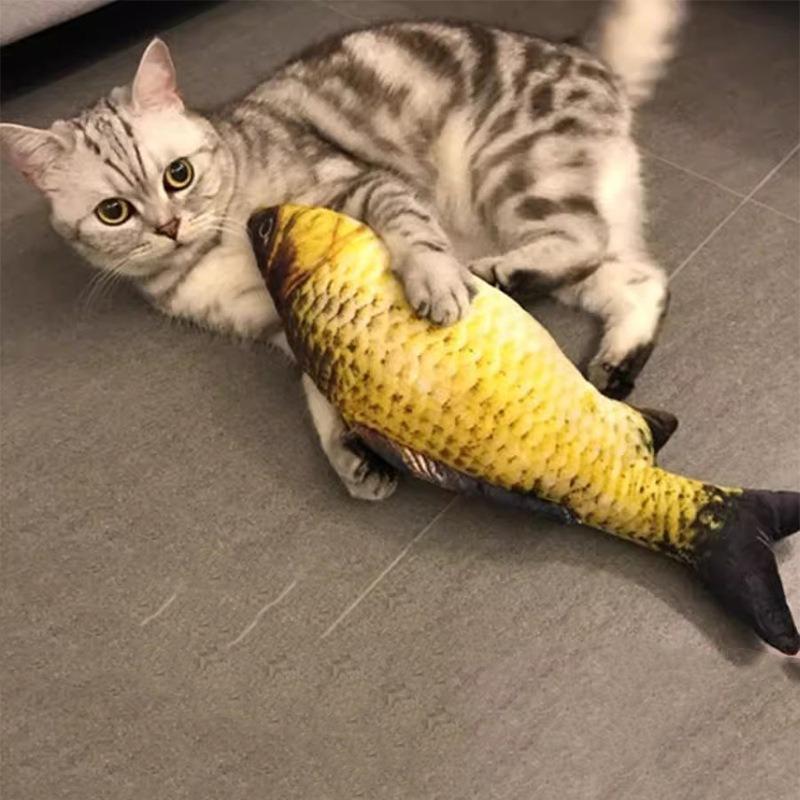 Cat Toy Simulation Fish, Cat Teething, Chewing, Plush Toy Fish Cat, Mint Fish Cat Supplies
