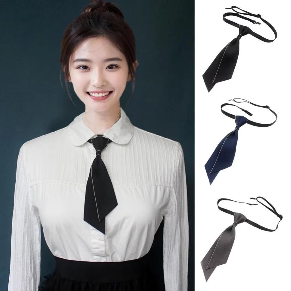 Simple Slim Shirt Bowtie Solid Color Graduation Bow Tie  Women Men Formal Wear Accessory
