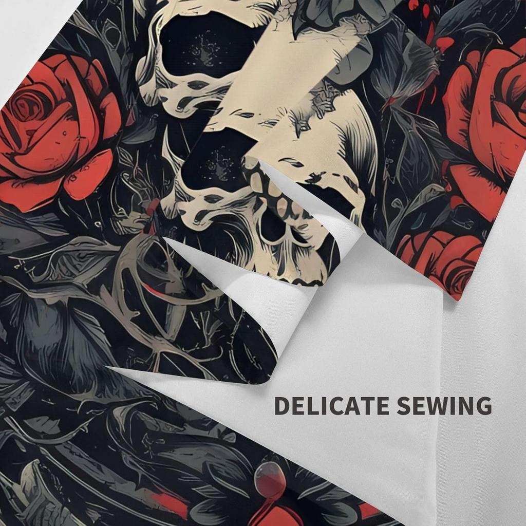Hanging For Living Room Retro Skull And Roses Tapestry Modern Art Wall Blanket Aesthetic Tapestrys Indoor Outdoor Tapestries