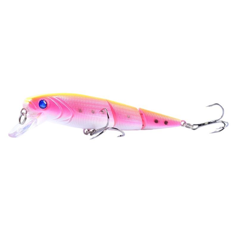 3 Segment Artificial Hard Bait Multi Jointed Swimbaits Swimming Lures with Treble Hook Freshwater Saltwater Swimbait