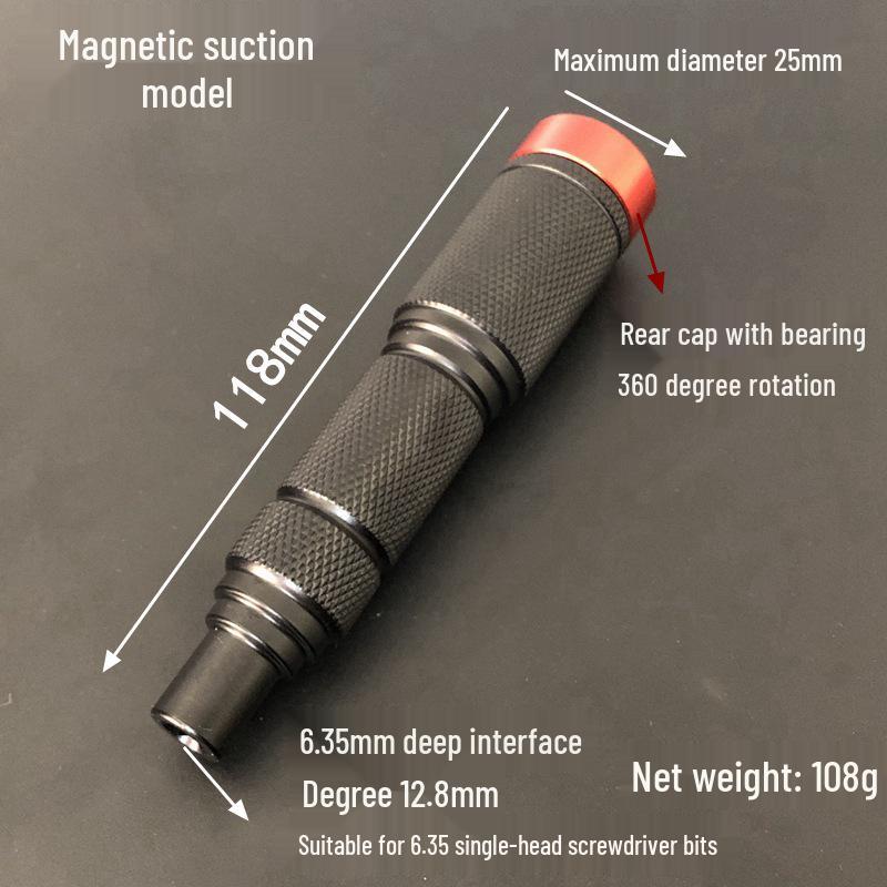S2 Alloy Steel 6.35 Torx Phillips Slotted Magnetic Electric Screwdriver Bit for Manual and Pneumatic Use.