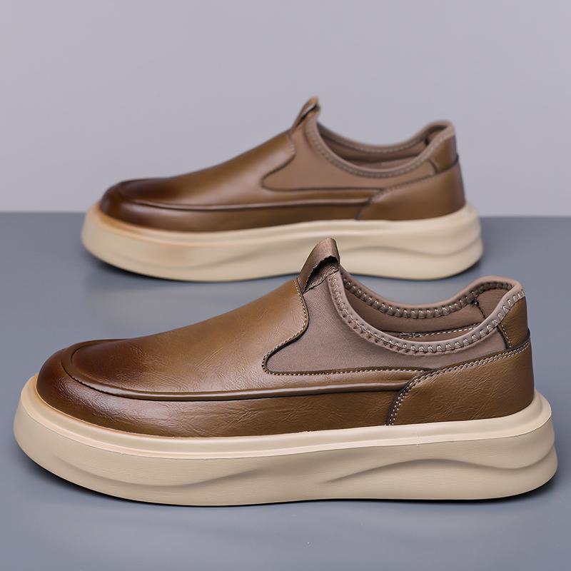 New men's board shoes Comfortable minimalist style outdoor street Trendy youth high-quality shoes Black brown classic