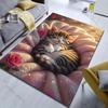 Multiple sizes Kitten sleeping on pink blanket Carpet for Living Room Bedroom Sofa Home Decor Rus Non-slip Floor Mat Gift